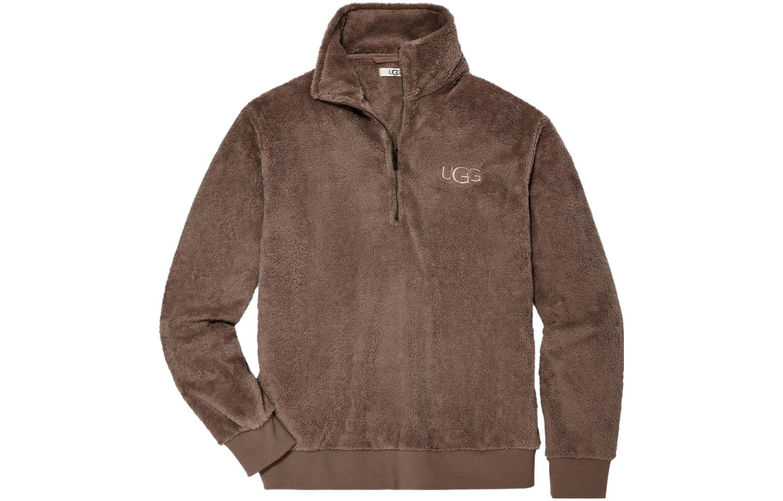 UGG Solid Pullover Mock Neck Sweatshirt Brown 1121702-ALS
