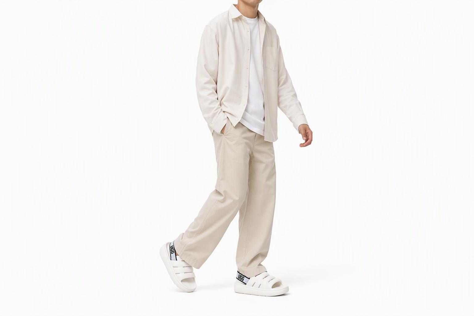 Order UGGスポーツ イヤー スライド (白) 1132150-WHT