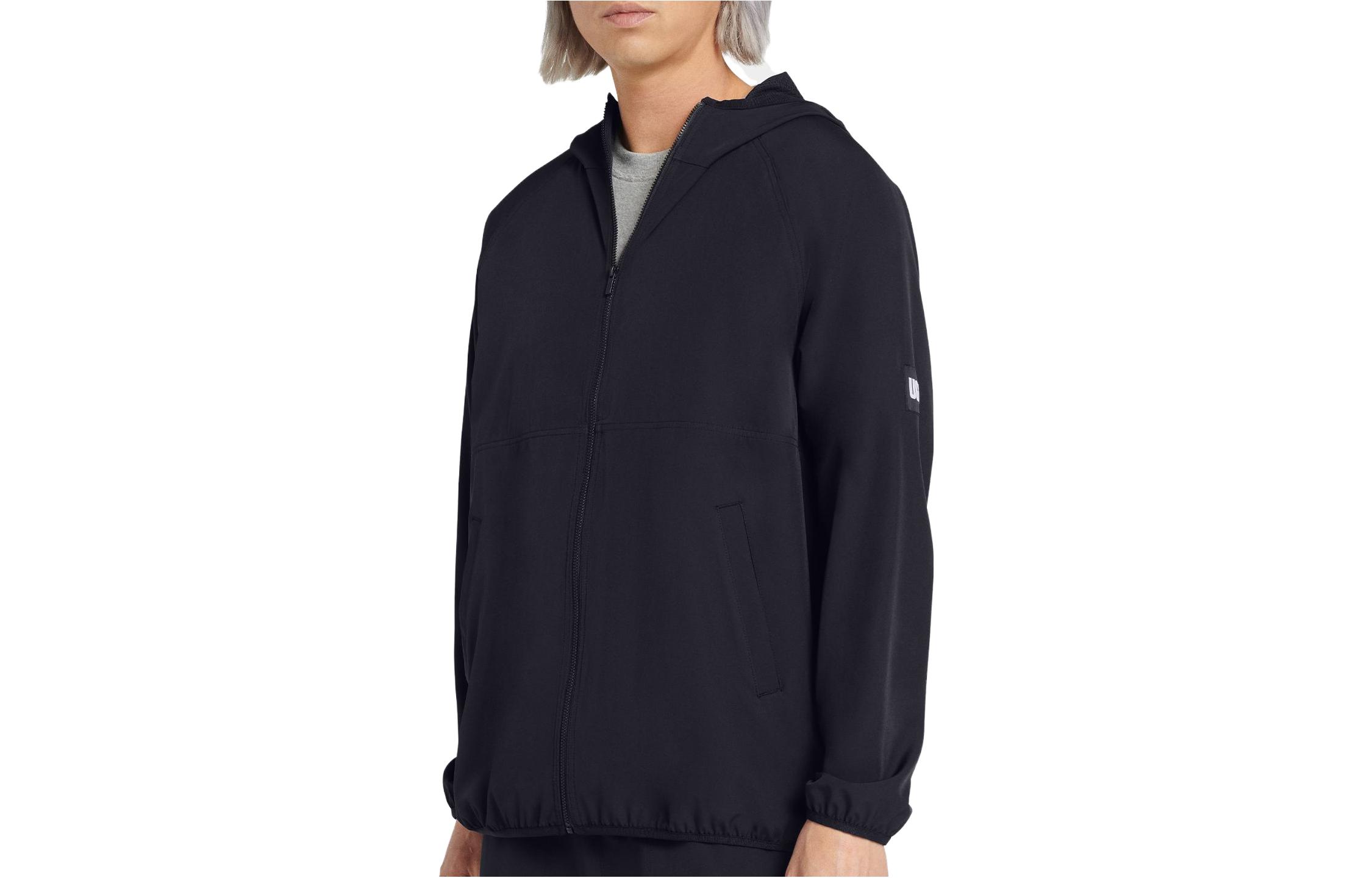 UGG SS23 Solid Color Zip Hoodie in Charcoal Black 1142494-TARR