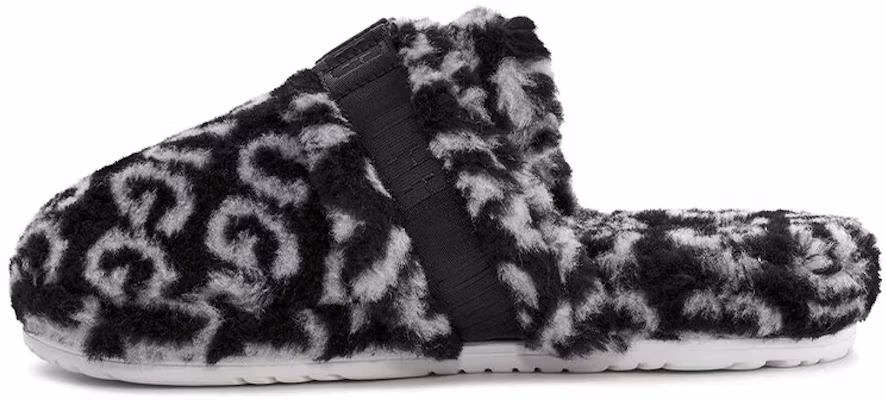 UGG Super Fluff Slipper 'Black White' 1120900-BWHT Buy UGG Super Fluff Slipper 'Black White' 1120900-BWHT