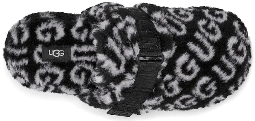 UGG Super Fluff Slipper 'Black White' 1120900-BWHT Shop UGG Super Fluff Slipper 'Black White' 1120900-BWHT