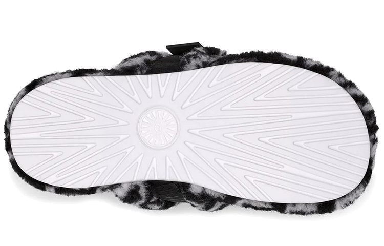 Details for UGG Super Fluff Slipper 'Black White' 1120900-BWHT