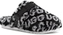 UGG Super Fluff Slipper 'Logo Ringkas Hitam Tengah Malam' 1120900-BWHT
