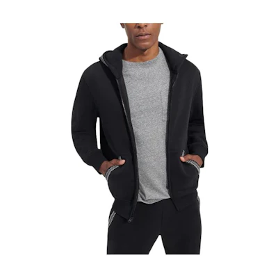 UGG Tasman Full Zip Hoodie Black Zip-Up Jacket 1152290-TARR