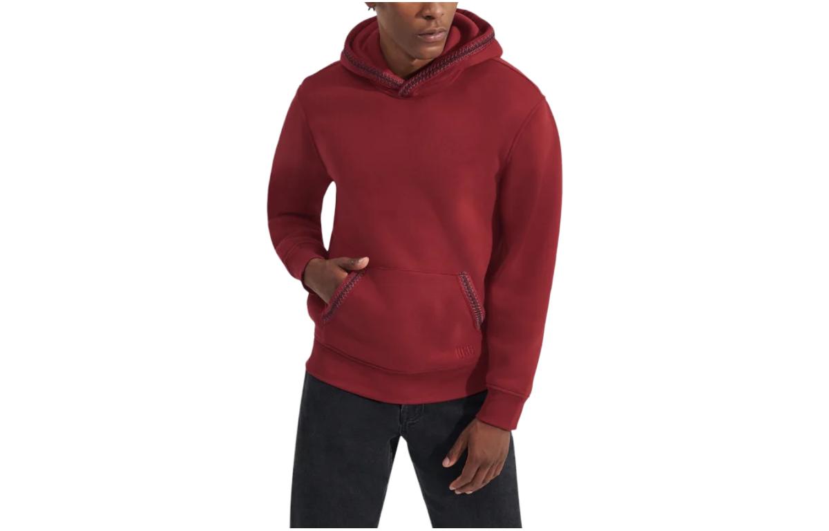 UGG Tasman Hoodie Solid Red Pullover Long-Sleeve Hoodie 1147090-DCRR