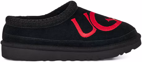 Order UGGタスマン ロゴ スリッパ (黒/サンバ赤) 1112448-BSMR