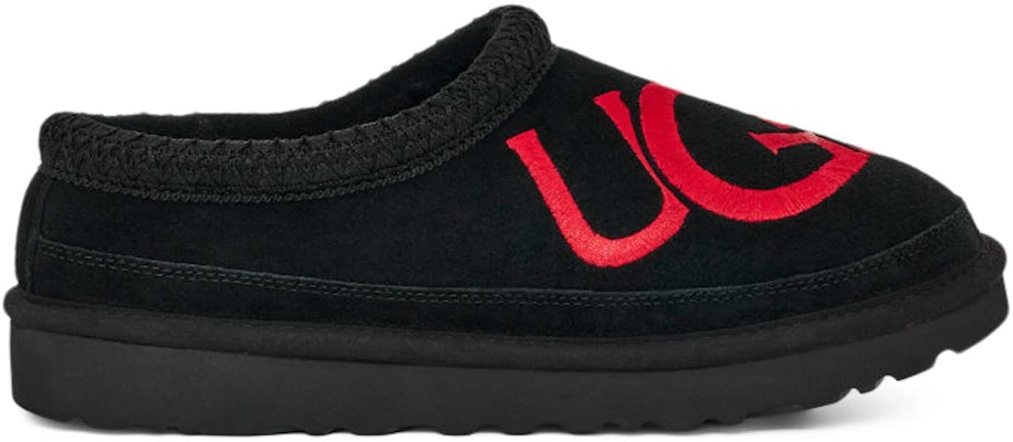 UGG Tasman Logo Selipar Hitam / Merah Samba 1112448-BSMR Order UGG Tasman Logo Selipar Hitam / Merah Samba 1112448-BSMR
