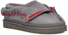 UGG Tasman Shroud Zip Selipar Kelabu Gelap 1144114-DGRY