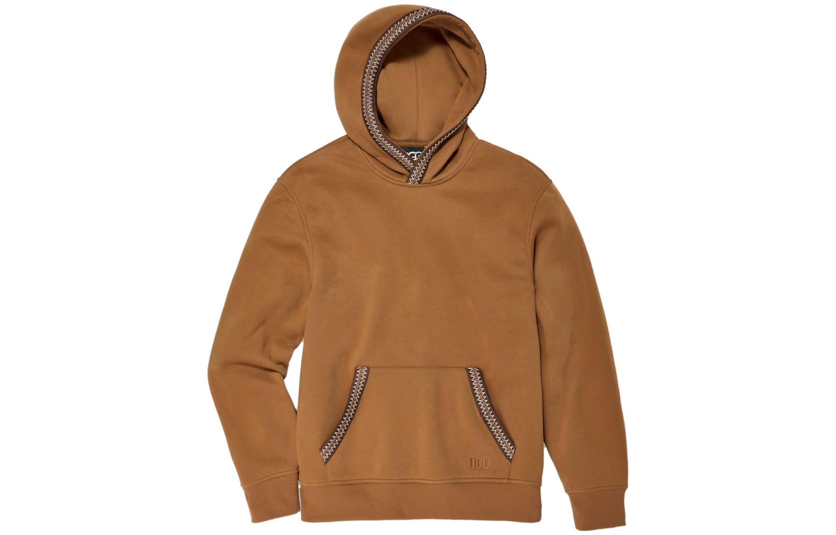 UGG Tasman Solid Color Hoodie Brown Long Sleeve Pullover Sweater 1147090-CHE