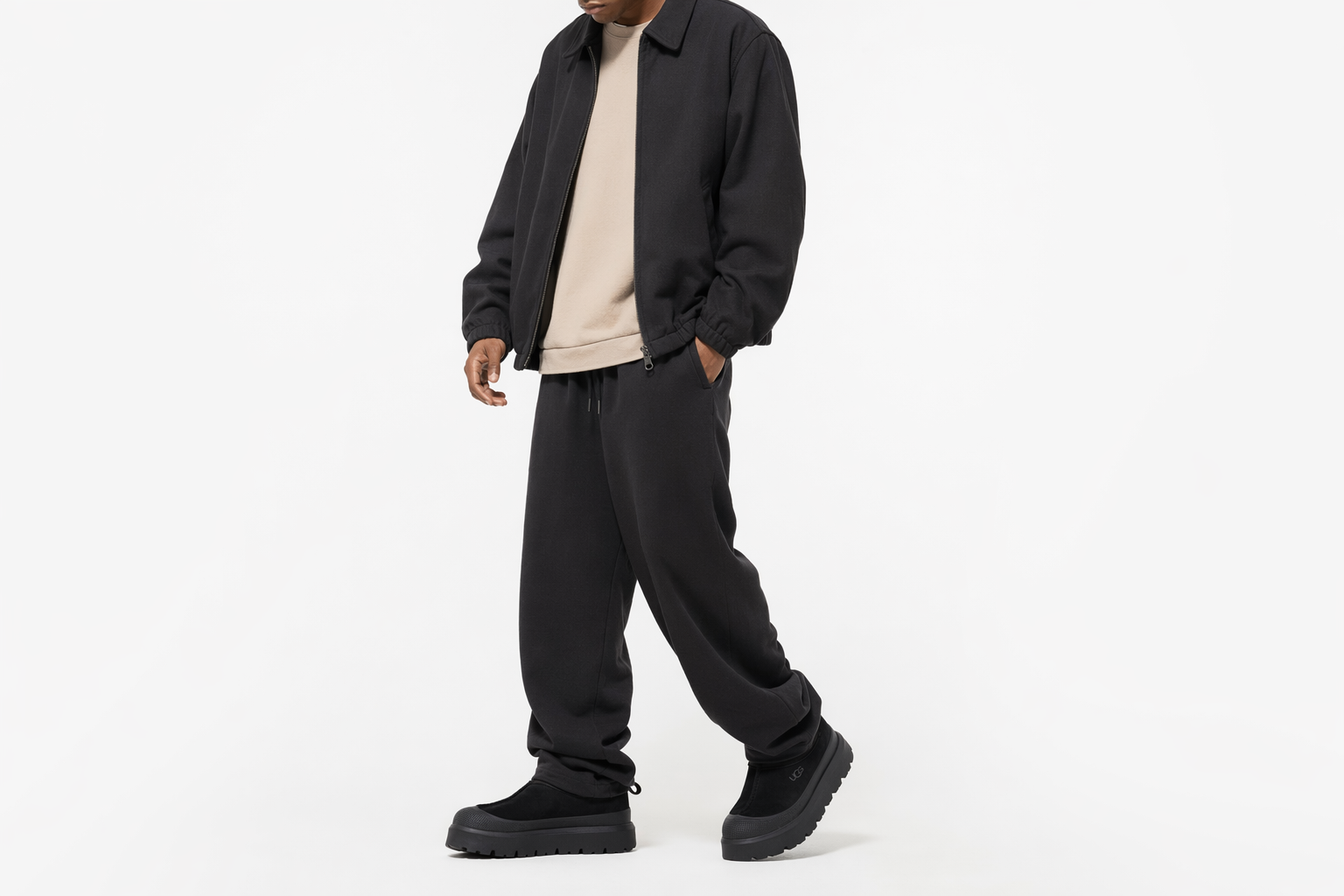 Order UGG Tasman 天氣混合拖鞋 黑色 1144096-BBLC