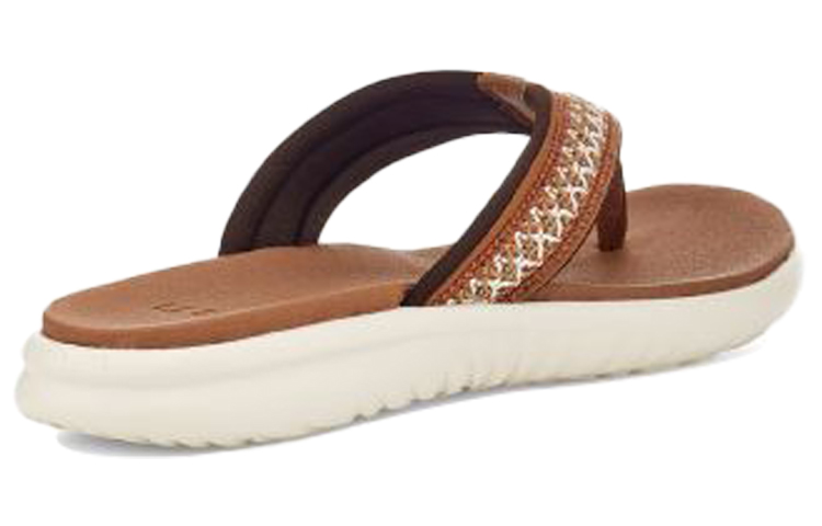 Shop UGG Tasman 織物 舒適休閒 時尚涼拖 男款 栗色
