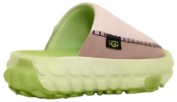 Lookbook UGG 露趾套腳 一字拖鞋 男女同款 棕綠色
