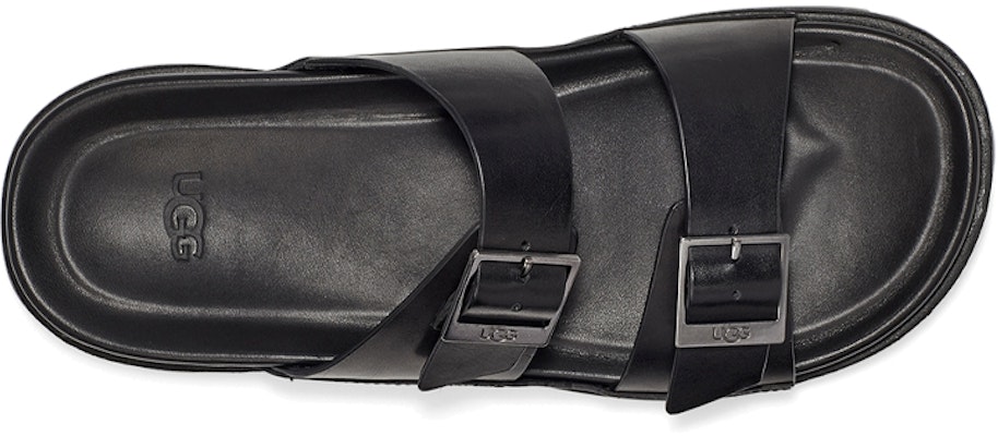 UGG Wainscott 扣式皮帶休閒時尚涼拖鞋 黑色 Shop UGG Wainscott 扣式皮帶休閒時尚涼拖鞋 黑色