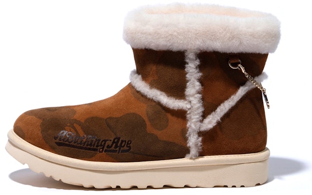 UGG X Bape classic mini Fleece Lined Brown 1104639 Buy UGG X Bape classic mini Fleece Lined Brown 1104639