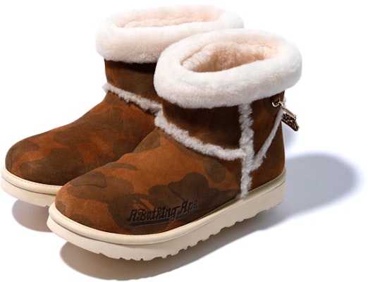 UGG X Bape classic mini Fleece Lined Brown 1104639 Lookbook UGG X Bape classic mini Fleece Lined Brown 1104639