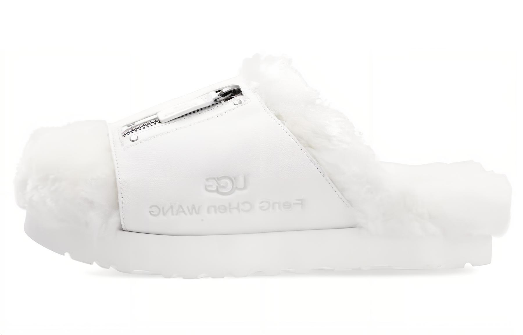 Buy Feng Chen Wang x UGG 聯名款 舒適保暖 毛毛時尚涼鞋 女款 白色