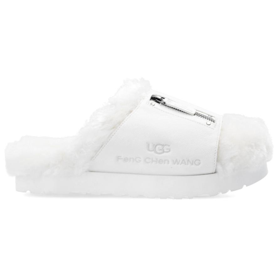 Order Feng Chen Wang x UGG 聯名款 舒適保暖 毛毛時尚涼鞋 女款 白色