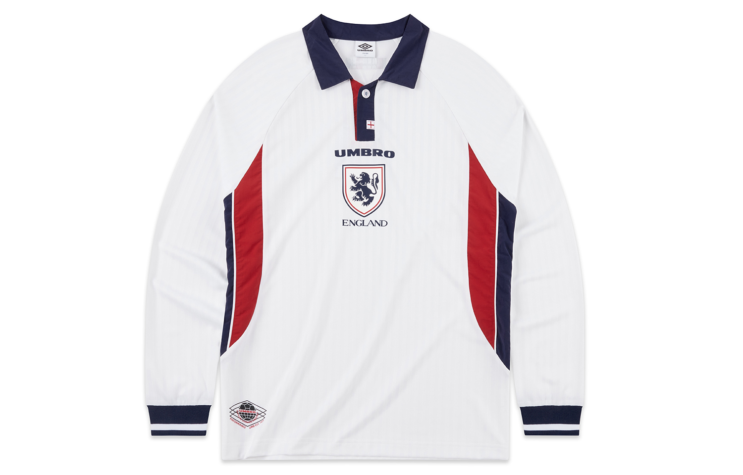 Umbro England Home Three Lions Badge Soccer Jersey Quick Dry Unisex White Polo. U2124450308