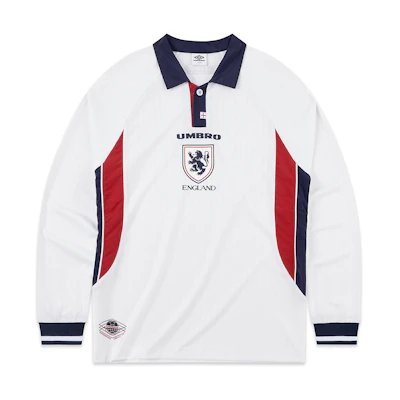 Umbro England Home Three Lions Badge Soccer Jersey Quick Dry Unisex White Polo. U2124450308