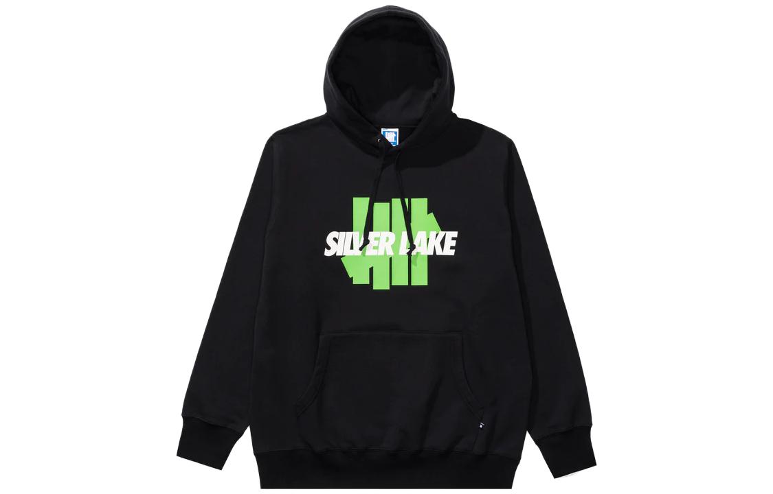 UNDFTD Black Graphic Print Oversized Hoodie Unisex Long Sleeve Casual Wear 70024SL