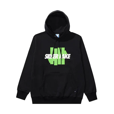 UNDFTD Black Graphic Print Oversized Hoodie Unisex Long Sleeve Casual Wear 70024SL
