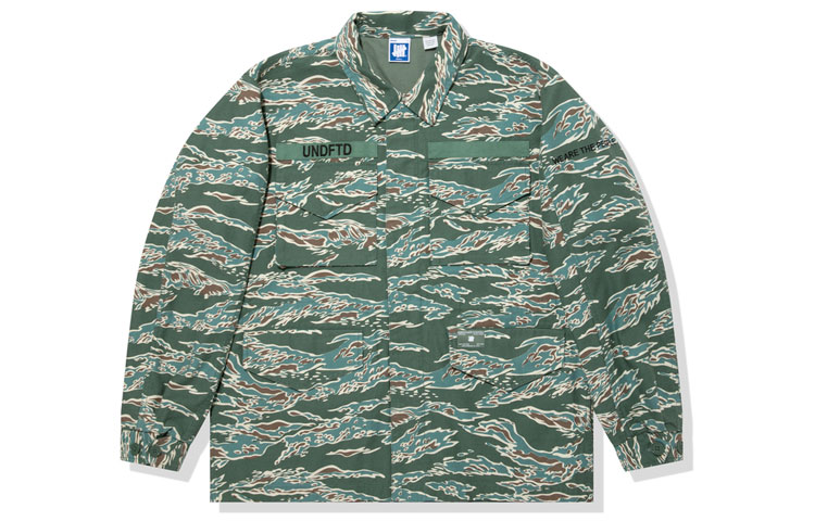UNDFTD Embroidered Multi-Pocket Zip Jacket Camo Green - UNDJK40041DPG
