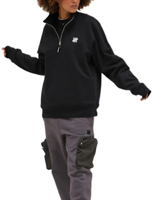 UNDEFEATED 五线刺绣半拉链卫衣 黑色 男女同款情侣款 UC31GKR01M Shop UNDEFEATED 五线刺绣半拉链卫衣 黑色 男女同款情侣款 UC31GKR01M