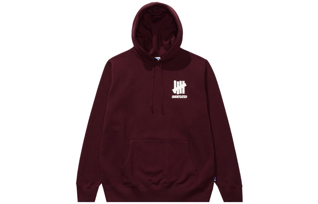 Shop UNDEFEATED 五線經典標誌連帽衛衣 男女款休閒套頭衫 UI33GKH01M