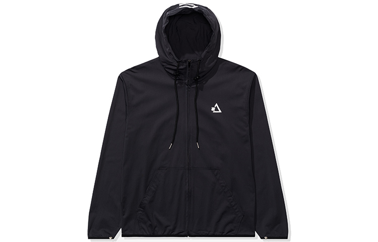 UNDFTD FW22 Logo Print Pullover Jacket Black Unisex Long Sleeve UI23GWJ07M