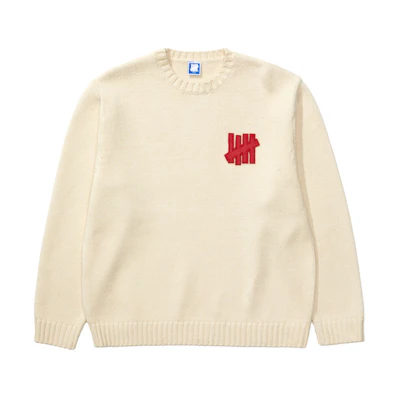 UNDFTD FW23 5-Strikes Loose Fit Crewneck Sweater Unisex. UC34GKR07M