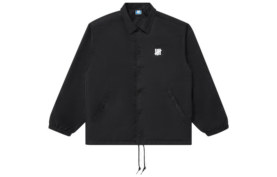 Lookbook UNDEFEATED FW23 黑色教練外套 男女通用 抓絨內裡 休閒印花款 UE23GWJ02M