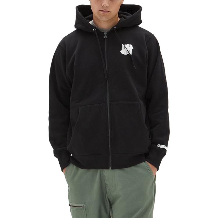 Shop UNDEFEATED FW23 五杠标志拉链连帽衫 男女同款. UI33GKH06M