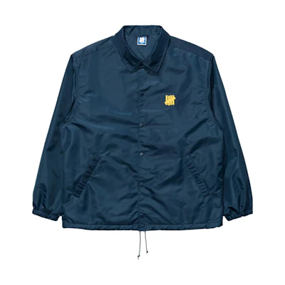 UNDFTD FW23 Navy Colorblock Stripe Logo Coach Jacket Unisex. UC33GWJ05M