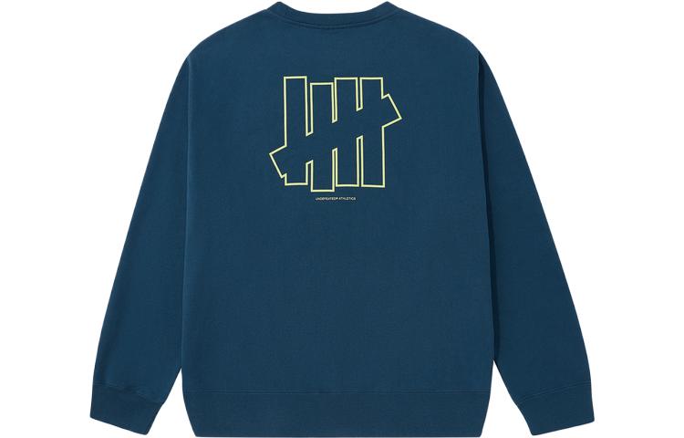 UNDEFEATED FW23 Oversized Crewneck Sweatshirt with Cutout Logo Unisex Style. UE33GKR01M