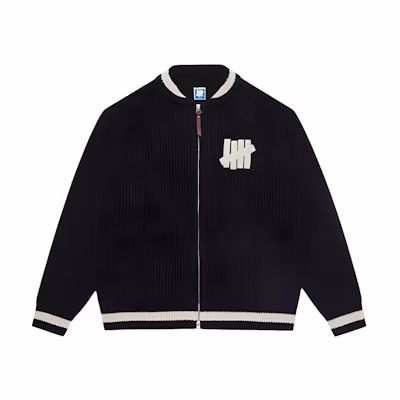 UNDFTD FW24 5-Strikes Logo Baseball Jacket Knit Sweater Unisex. UC43GCG01M