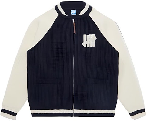 UNDEFEATED FW24 5-Strikes Logo Baseball Jacket Knit Sweater Unisex. UC43GCG01M Order UNDEFEATED FW24 5-Strikes Logo Baseball Jacket Knit Sweater Unisex. UC43GCG01M