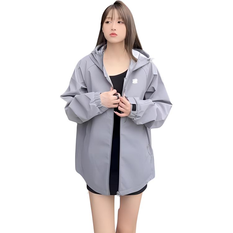 Shop UNDEFEATED FW24 Five Strikes Water-Resistant Loose Fit Hoodie Jacket Unisex. UC43GWJ11M