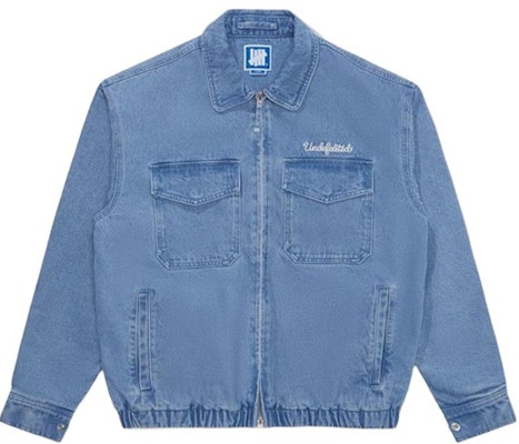 UNDEFEATED FW24 Five Stripes Logo Denim Work Jacket Unisex Long Sleeve UC43GWJ03M Buy UNDEFEATED FW24 Five Stripes Logo Denim Work Jacket Unisex Long Sleeve UC43GWJ03M