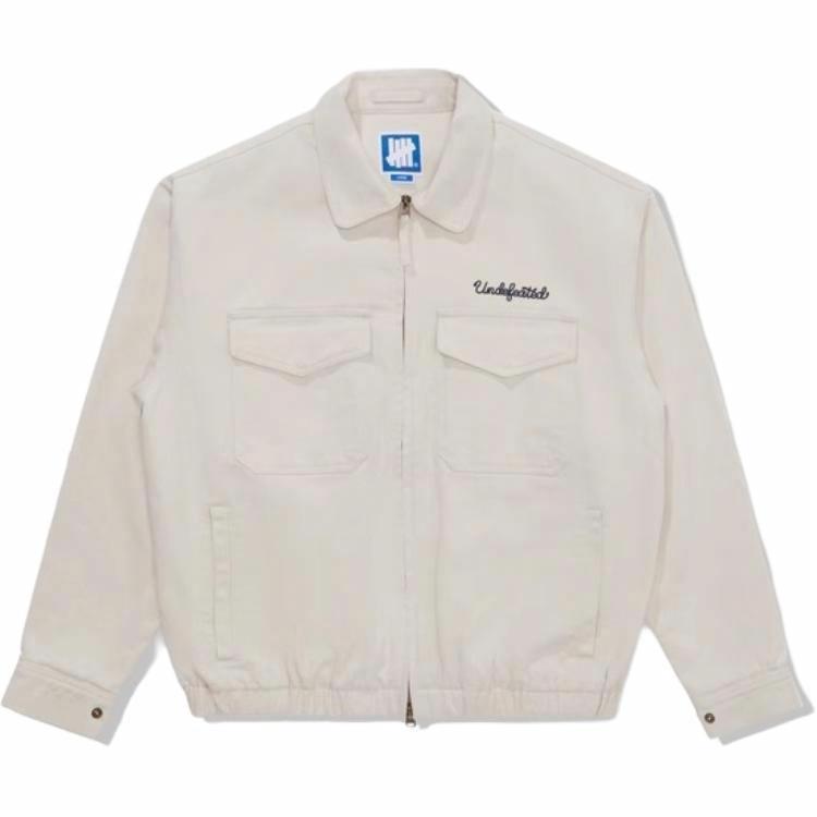 Order UNDEFEATED FW24 Five Stripes Logo Denim Work Jacket Unisex Long Sleeve UC43GWJ03M