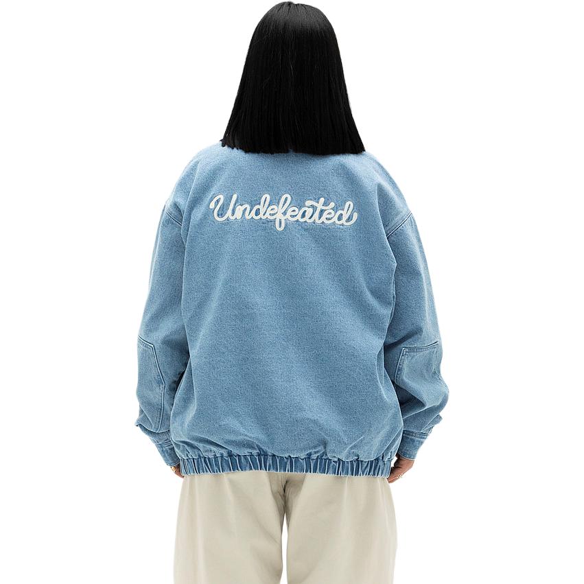 Cheap UNDEFEATED FW24 Five Stripes Logo Denim Work Jacket Unisex Long Sleeve UC43GWJ03M