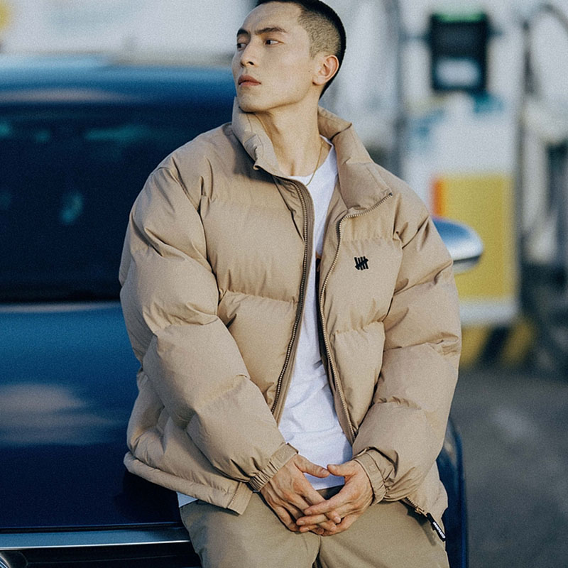 Cheap UNDEFEATED FW24 無地カラー ストライプ ダウンジャケット ジップアップ ユニセックス UE43GDJ01M