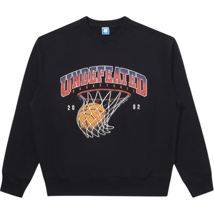 Cheap UNDEFEATED FW24 Striped Logo Crewneck Sweatshirt Unisex Baju Sukan. UE43GKC02M