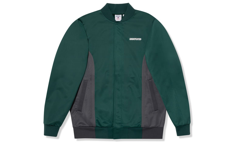 UNDFTD Green Color-Block Embroidered Letterman Jacket 40010