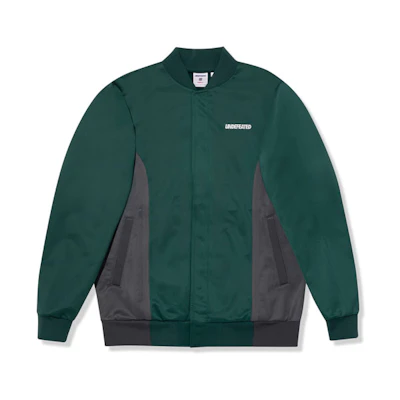 UNDFTD Green Color-Block Embroidered Letterman Jacket 40010