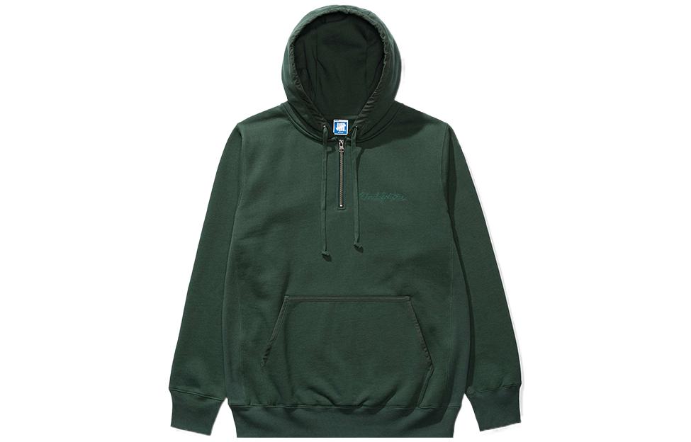 UNDFTD Half-Zip Hoodie with Embroidered Logo - Unisex Couples' Style UI24GKH04M