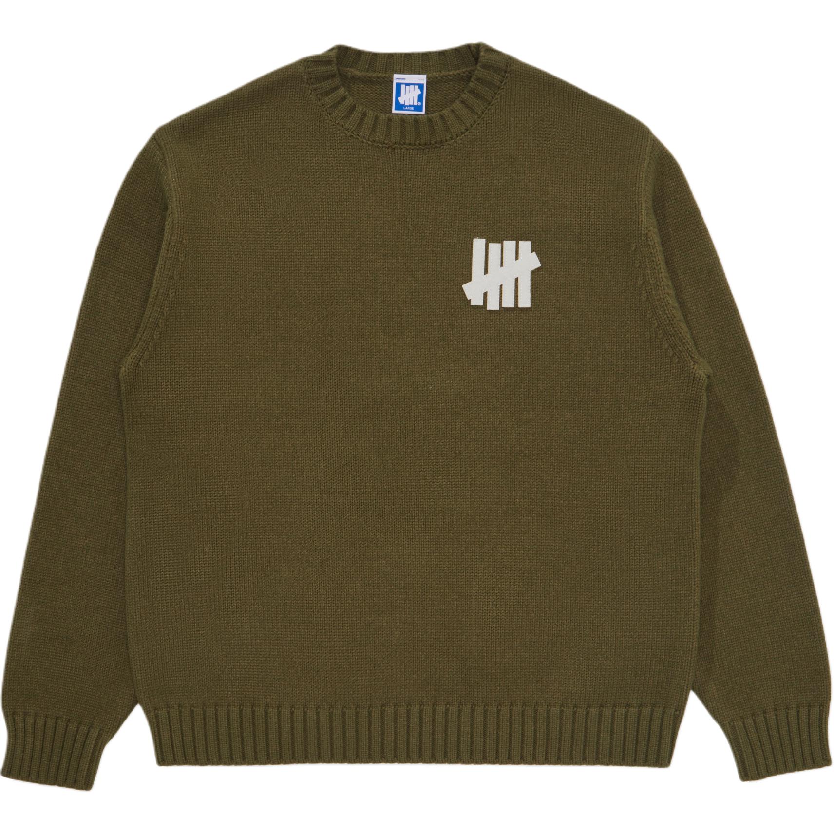 UNDEFEATED Holiday Series FW24 Five-Strike Patch Crewneck Sweater Unisex UC44GKR02M