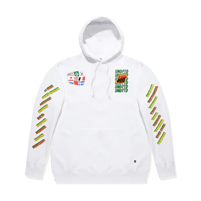 UNDFTD Letter Print Fleece Hoodie White 70005-WHITE