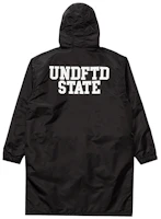 UNDEFEATED Letter Print Long Jacket Black Unisex 40038 UNDEFEATED Letter Print Long Jacket Black Unisex 40038
