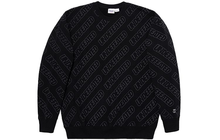 UNDFTD Logo Embroidered Multi-Letter Graphic Fleece Hoodie Black UNDSW20054DPD