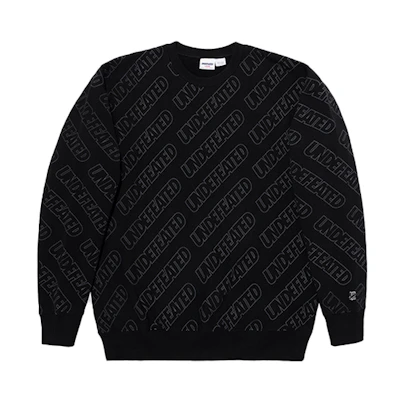 UNDFTD Logo Embroidered Multi-Letter Graphic Fleece Hoodie Black UNDSW20054DPD
